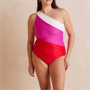 Summersalt Sidestroke Lava & Hibiscus & White Sand Size 20